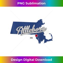 Attleboro Massachusetts MA Map - Sleek Sublimation PNG Download - Customize with Flair