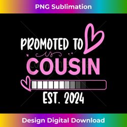 Promoted to Cousin 2024 First Time Cousin New Cousin Tank Top - Eco-Friendly Sublimation PNG Download - Reimagine Your Sublimation Pieces