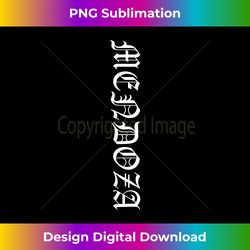 MENDOZA Vertical Old English - Futuristic PNG Sublimation File - Pioneer New Aesthetic Frontiers