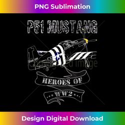 P-51 Mustang WWII Fighter Airplane Pilot T Distressed - Bespoke Sublimation Digital File - Chic, Bold, and Uncompromising