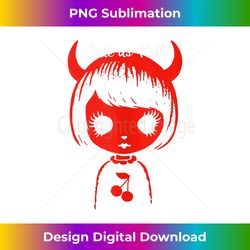 Cute As Hell Devil Doll Girl Tank Top - Classic Sublimation PNG File - Ideal for Imaginative Endeavors