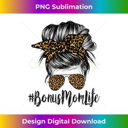 Bonus Mom Life Hair Bandana Glasses Leopard Mother's Day - Chic Sublimation Digital Download - Tailor-Made for Sublimation Craftsmanship