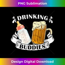 drinking buddies dad and baby drinking team father's day - sublimation-optimized png file - lively and captivating visuals