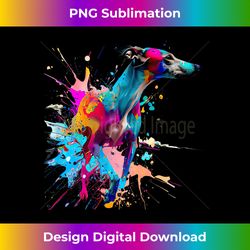 Art Whippet Splashes Of Paint, Abstract Colorful Dog - Innovative PNG Sublimation Design - Challenge Creative Boundaries