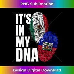Mexican And Haitian Mix DNA Heritage Flag - Sophisticated PNG Sublimation File - Animate Your Creative Concepts