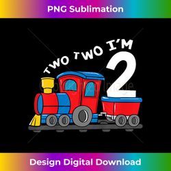 kids 2nd birthday two two train boy toddler gift two year old - futuristic png sublimation file - elevate your style with intricate details