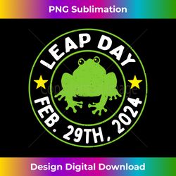 Leap Year Birthday Feb 29th 2024 Leap Day Funny Frog Long Sleeve - Sleek Sublimation PNG Download - Ideal for Imaginative Endeavors
