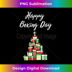 happy boxing day with christmas boxes - artisanal sublimation png file - chic, bold, and uncompromising