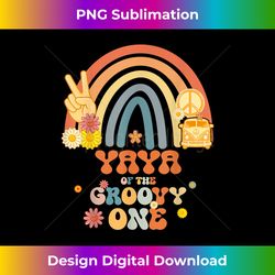 Yaya of the Groovy One Rainbow Boho Birthday Party - Bespoke Sublimation Digital File - Lively and Captivating Visuals