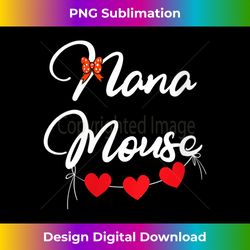 Womens Nana Mouse  Grandma Grandmother  Granny Mother's Day V-Neck - Artisanal Sublimation PNG File - Enhance Your Art with a Dash of Spice