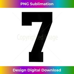 Number 7 Print On Back Only Cotton Team Jersey - Sophisticated PNG Sublimation File - Tailor-Made for Sublimation Craftsmanship
