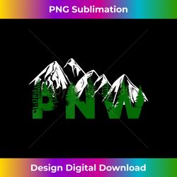 Pacific Northwest PNW Pine Trees Mountains Gift - Minimalist Sublimation Digital File - Infuse Everyday with a Celebratory Spirit