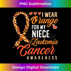 I Wear Orange For My Niece Leukemia Cancer Awareness - Timeless PNG Sublimation Download - Elevate Your Style with Intricate Details