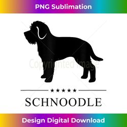 Schnoodle Dog Black Silhouette - Vibrant Sublimation Digital Download - Pioneer New Aesthetic Frontiers