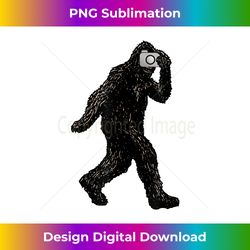 Bigfoot With Camera - Funny Photography Selfie - Sophisticated PNG Sublimation File - Chic, Bold, and Uncompromising