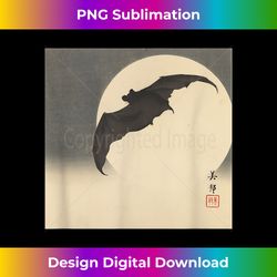 Bat In Moon 1905 JAPANESE WOODBLOCK ART MEIJI PERIOD - Timeless PNG Sublimation Download - Crafted for Sublimation Excellence