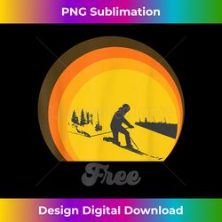 Retro Telemark Free custom skier - Minimalist Sublimation Digital File - Channel Your Creative Rebel