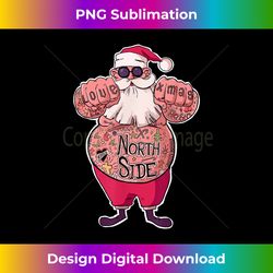 Tattooed Santa funny Santa with Tattoos - Minimalist Sublimation Digital File - Channel Your Creative Rebel