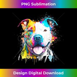 Pit-Bull Terrier Brush Art Tee, Spread Smiles Joyful Dog - Innovative PNG Sublimation Design - Challenge Creative Boundaries
