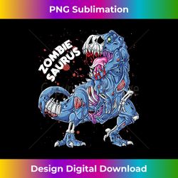Zombie Saurus Halloween Boys Dinosaur T rex Skeleton Skull - Eco-Friendly Sublimation PNG Download - Elevate Your Style with Intricate Details