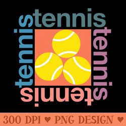 colorful tennis design with tennis balls - png download pack