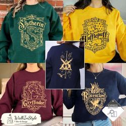 Vintage Hogwarts Sweatshirts, Wizard Sweatshirt, Wizarding World Sweatshirt