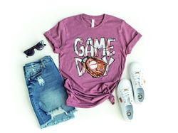 baseball shirt, baseball game day shirt for women, baseball game day tshirt, baseball mom shirt, game day baseball, game