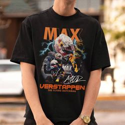 Max Verstappen Vintage Washed T-Shirt, Formula Racing F1 Homage Graphic Unisex Long Sleeve, Bootleg Retro 90's Fans Hood