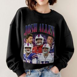 Vintage Josh Allen Unisex Shirt, sweatshirt, Vintage 90s Graphic Style T-shirt, Sweatshirt Football Fans Gift, Vintage B