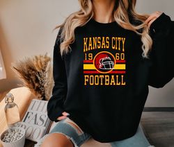 Vintage Kansas City Chiefs Red Sweatshirt, Trendy Kansas City Football Red Crew Neck, Chiefs Football Sweatshirt, Vintag