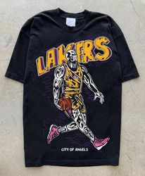 Warren Lotas  CIty of Angeles  Lakers nba T-shirt  NBA lakers shirt, Lebron james vintage nba shirt Basketball Shirt