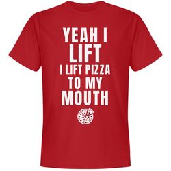 Lifting Pizza Funny Fitness Tee - Unisex Premium T-Shirt