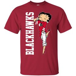 Betty Boop Girl Chicago Blackhawks T Shirts