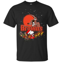 Snoopy Christmas Cleveland Browns T Shirts.jpg