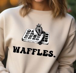 Waffles Sweatshirt, Waffle Lover Gift, Weekend Brunch Sweater, Funny Waffle Hoodie, Breakfast Lover Gift, Cute Food Crew