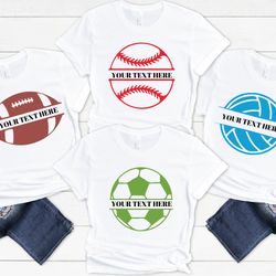 personalized soccer ball shirt, soccer team shirt, custom sports shirt, baseball shirt, customized basketball shirt, you