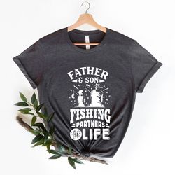 father and son fishing partners for life shirt, fishing lovers gift shirt, camping shirt, fathers day shirt, father son