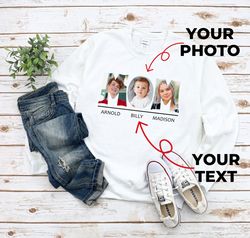 Custom Mom Photo Sweatshirt, Family Photo Sweatshirt, Personalized Mom Sweatshirt, Mother Day Photo Sweatshirt, Custom M