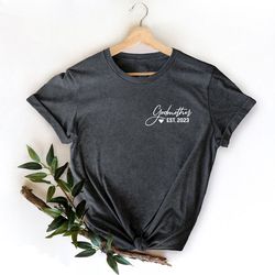 Godmother Est 2024 Pocket T-shirt, Minimalist Godmother Established Shirt, Godmother Proposal Gift, Mothers Day Gift, Fu