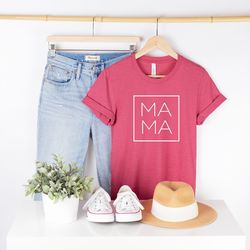 MAMA Shirt, Minimalist Mama Tee, Mothers Day Gift, Cute New Mom Shirt, Baby Announcement Shirt, Pregnancy Reveal Tee, Mo