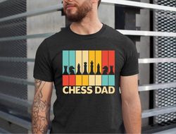 Chees Pieces Dad Shirt, Retro Check Mate Game Daddy T-Shirt, Gift For Check Mate Game Lover Dad, Chess Players Dada Tee,
