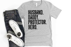 funny shirt men husband daddy protector hero shirt fathers day gift husband shirt dad shirt wife to husband gift