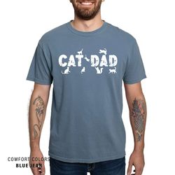 Comfort Colors Cat Dad Shirt - Cat Lover Gift - Funny Fathers Day Cat Dad Gift T-Shirt - Cat Owner Men Gift