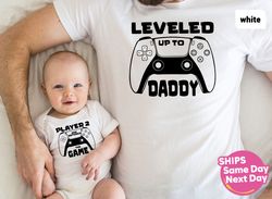 Leveled up Shirt, Dad and son matching Shirts, New Dad Shirt, Dad Shirt, Daddy Shirt, Fathers Day Shirt, Gift for Dad,