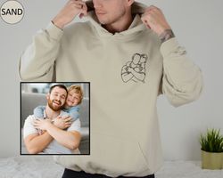 custom portrait from photo sweatshirt custom dad portrait hoodie personalized gift for dad custom fathers day gifts for
