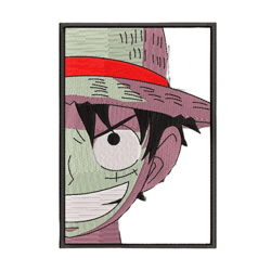 Anime Embroidery Luffy Half Vert Anime Embroidery Design, Machine embroidery pattern, Anime Pes Design File