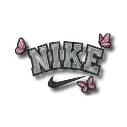 Butterfly Logo Nike Embroidery Design   Embroidery Design, Machine embroidery pattern, Anime Pes Design File