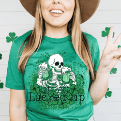 Lets Get Lucked Up Skull Tee