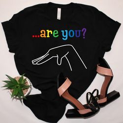 Are You LGBT Shirt, Trans Ally Shirt, Hand Gestures LGBTQ Shirt, Rainbow LGBT Flag Shirt,Human Rights Shirt,Equality Shi