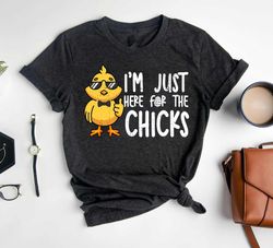 Im Just Here For The Chick Shirt,Cute Kids Easter Shirt,Chicken Easter Tee,Easter Day Kids Shirt,Baby B0Y Easter Outfit,